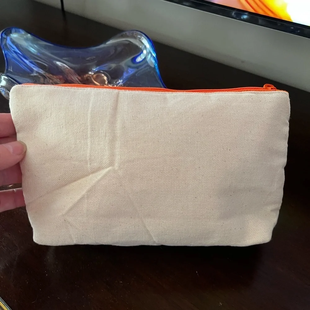 Antik Kraft Citrus orange slices Embroidered Pouch cosmetic bag